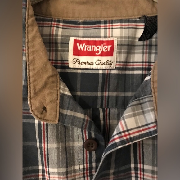 Wrangler Mens Long Sleeve Plaid Work Shirt Western Style Button Down Size L - Picture 2 of 6